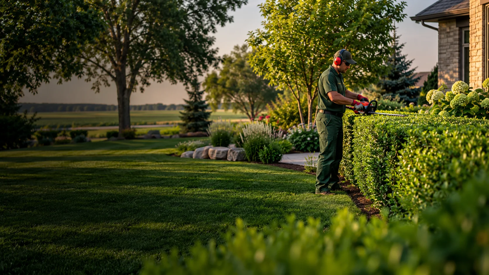 Illustrative hedge trimming